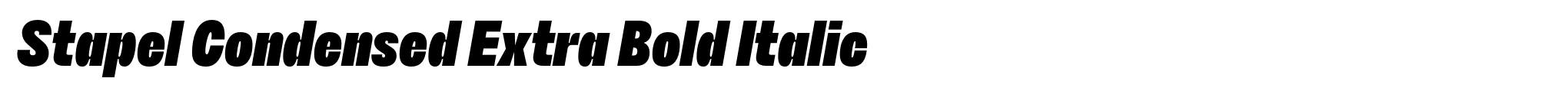 Stapel Condensed Extra Bold Italic image